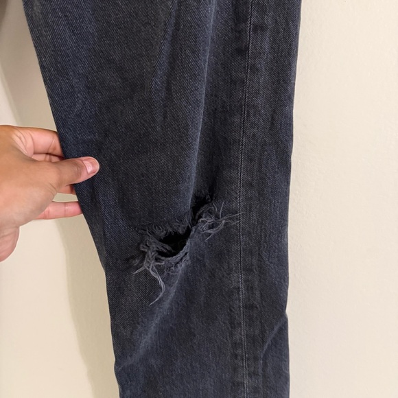 Agolde Riley High Rise Straight Crop Jeans Ripped / Distressed (Contraband) - Picture 8 of 11